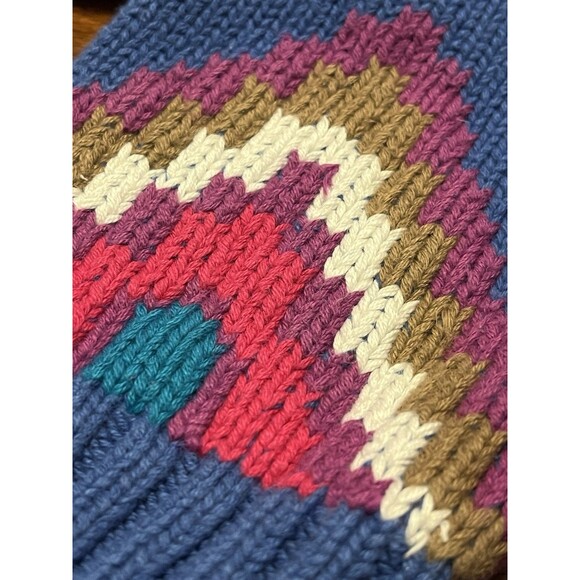 🔥 VINTAGE MERONA Y2K Intarsia Cardigan Folk Diamonds S GUC ! 🔥 - Picture 12 of 12